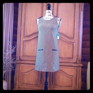 NWT Juicy Couture Blk/Angel Strp Shift Dress